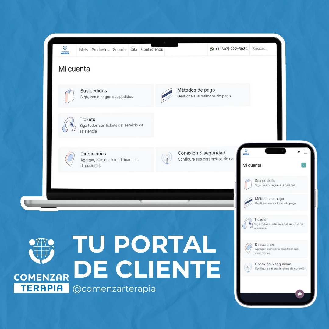 Accedé a tu Portal del Cliente Comenzar terapia